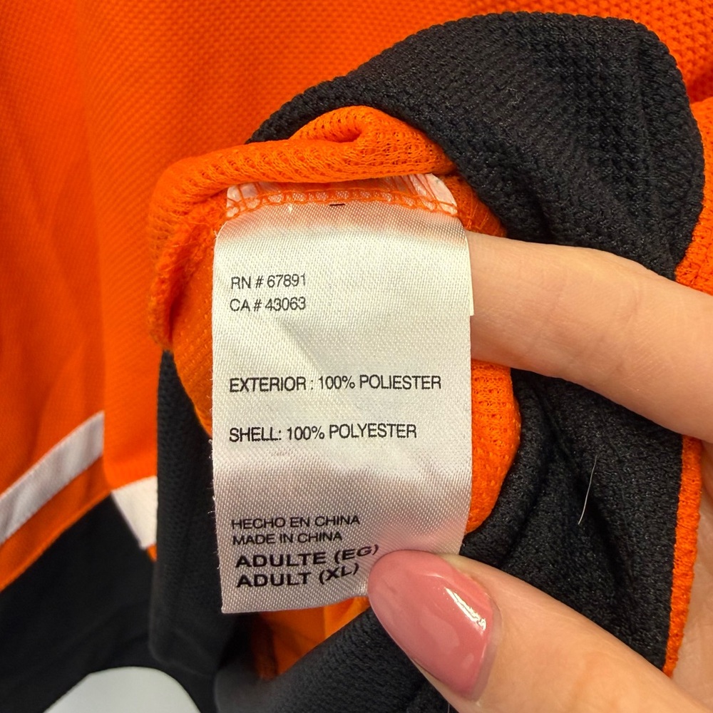 NHL Philadelphia Flyers Long Sleeve Blank Hockey Jersey Unisex Size Extra Large - Picture 8 of 8